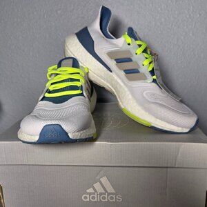 Adidas Ultraboost 22 Running Shoes – White,Grey,Blue,Yellow : Size – 6.5 Women’s